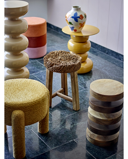 Tabouret Bloomingville Delray en Bois Recyclé - Naturel