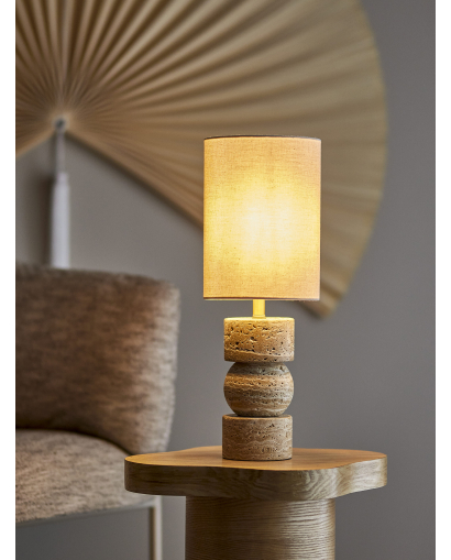 Lampe de table Bloomingville Marci en Travertin - Naturel