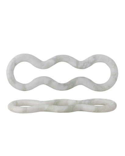 Dessous de plat Trépied Vivien en Marbre - Vert et Blanc