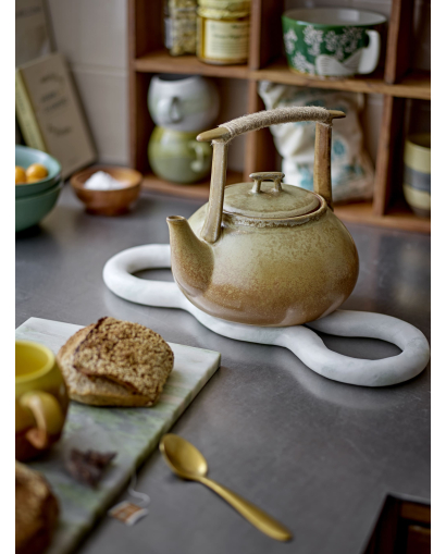 Dessous de plat Trépied Vivien en Marbre - Vert et Blanc