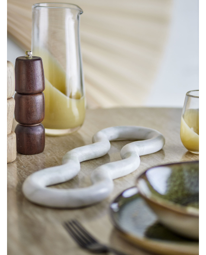 Dessous de plat Trépied Vivien en Marbre - Vert et Blanc