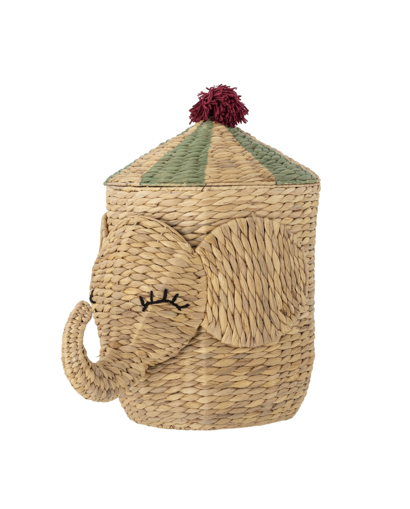 Panier Bloomingville Bobo avec couvercle - Naturel