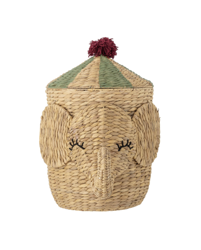 Panier Bloomingville Bobo avec couvercle - Naturel