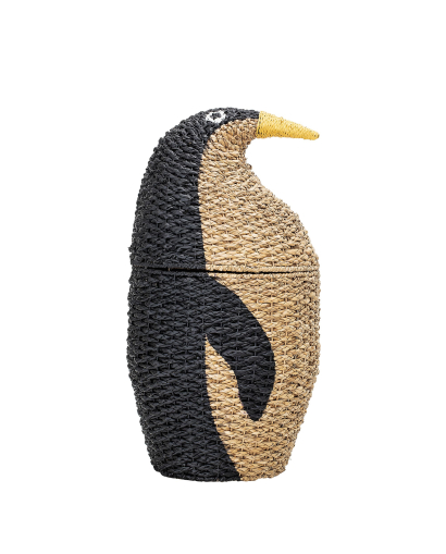 Panier Bloomingville Tazia avec couvercle - Naturel et Noir