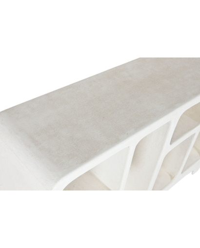 Console Fleet en Résine Ridé - Blanc