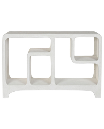 Console Fleet en Résine Ridé - Blanc