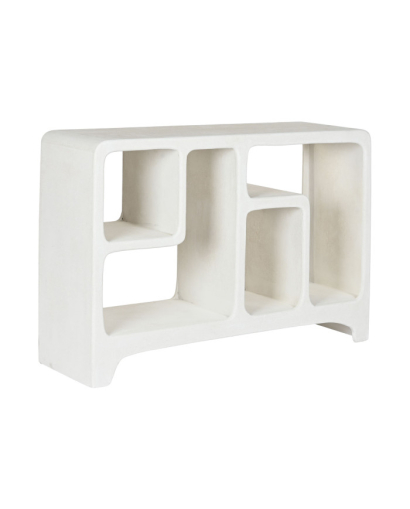 Console Fleet en Résine Ridé - Blanc