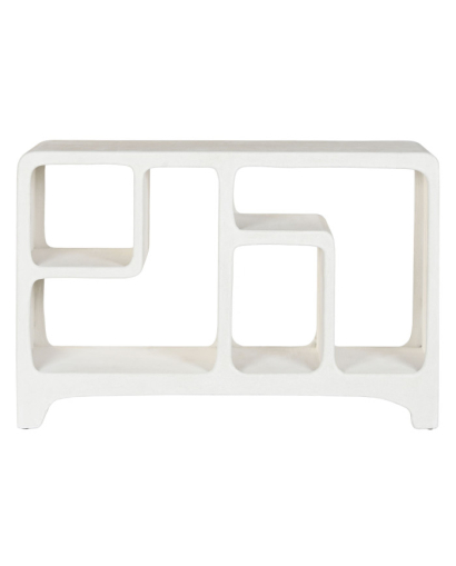 Console Fleet en Résine Ridé - Blanc