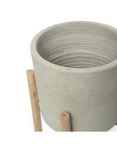 Vase & Pot Pot de Fleurs The Chalk Low - Gris - Taille S