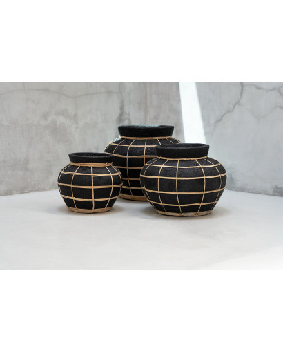 Vase & Pot Le Vase Belly - Noir - Taille M