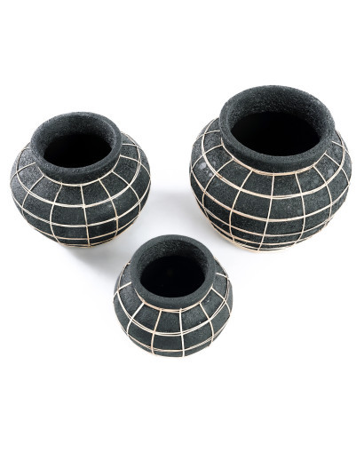 Vase & Pot Le Vase Belly - Noir - Taille M