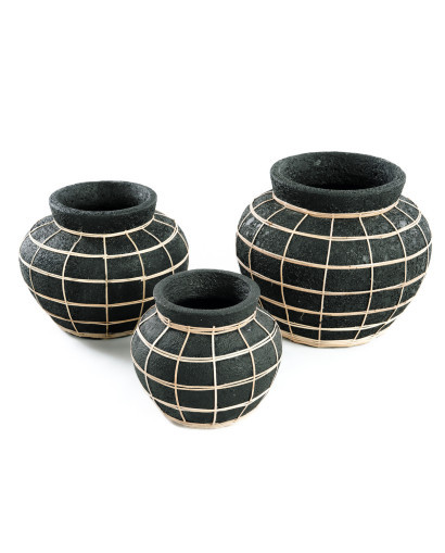 Vase & Pot Le Vase Belly - Noir - Taille L