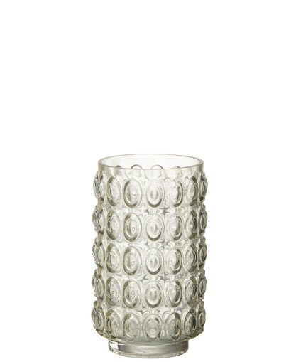 Vase & Pot Vase Bulles Verre Jaune Clair - Taille S