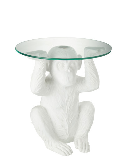 Table Basse Table Monkey en Résine Blanc